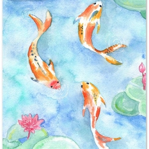 Koi fish Watercolor Print