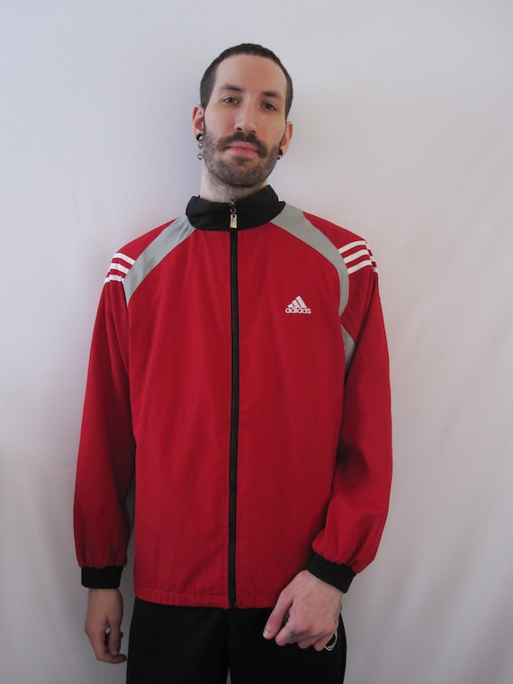 adidas reversible jacket red