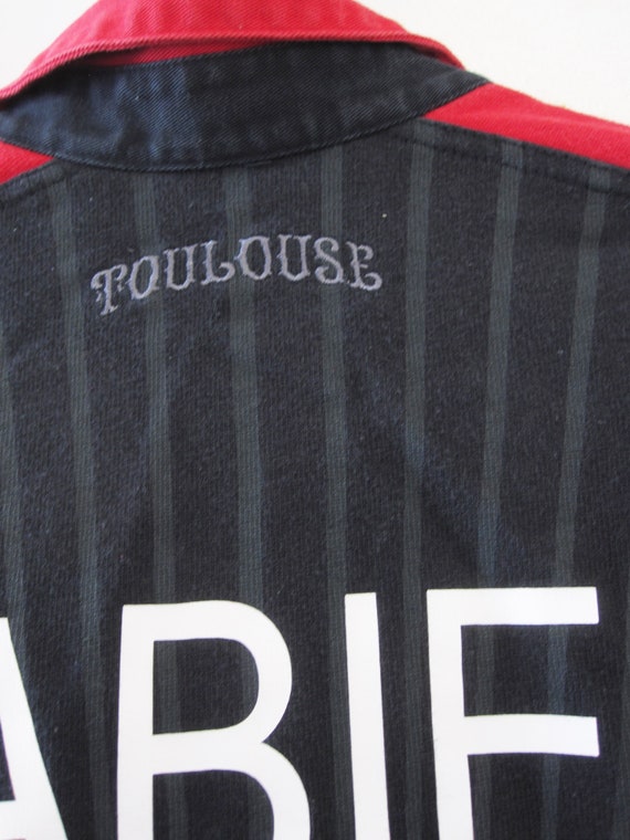VINTAGE NIKE Stade Toulousain Black Polo Shirt Long S… - Gem