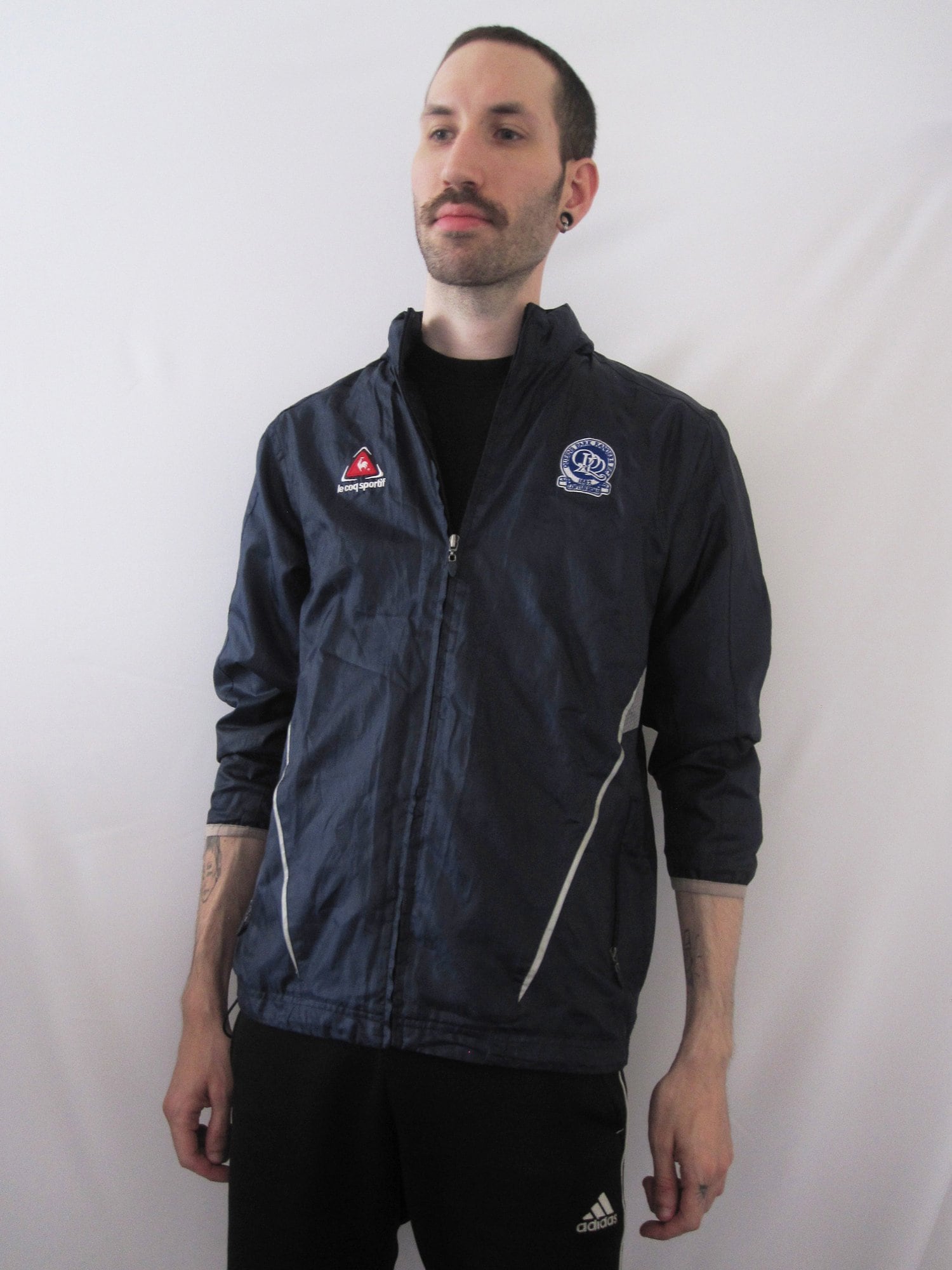 VINTAGE Le Coq Sportif Dark Blue Windbreaker Jacket Size M Etsy