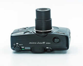 キヤノン CANON AUTOBOY LUNA PANORAMA#220411 Canon Autoboy Luna 35mm film camera w/ case + remote (serial