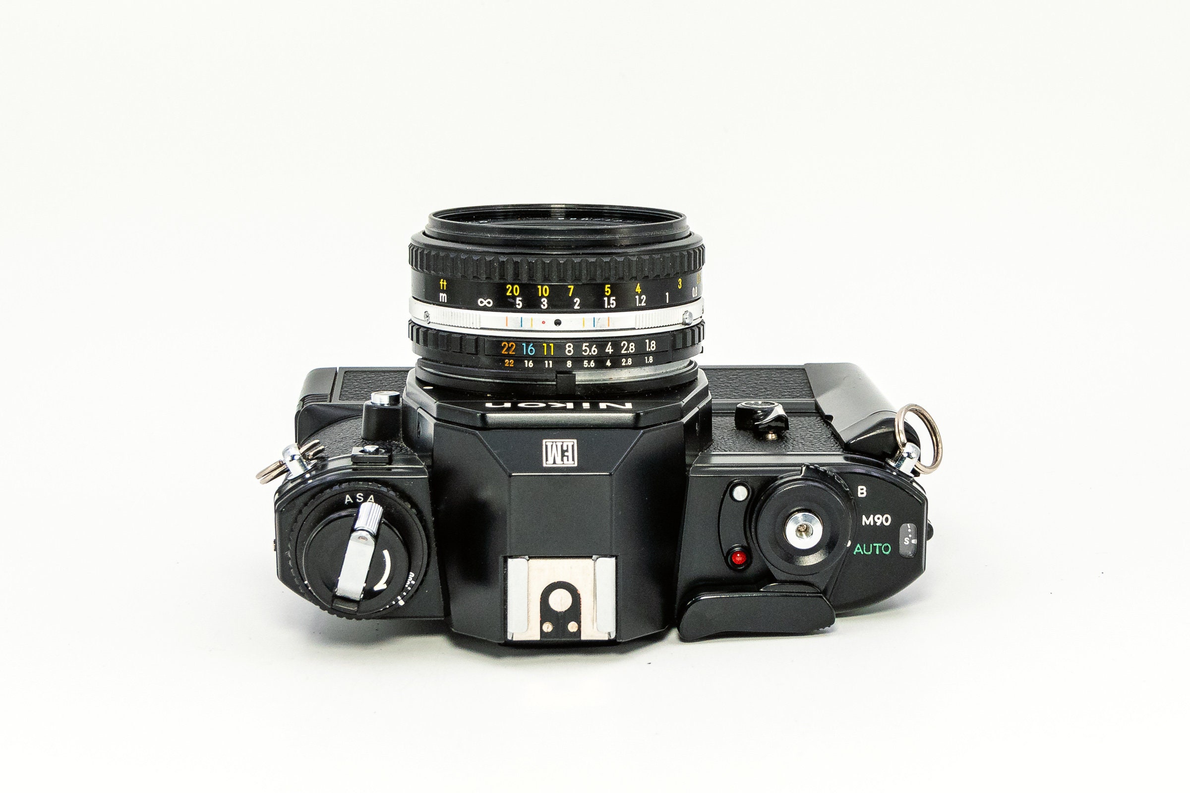 Nikon EM with Nikon Series E 50mm F1.8 Prime Lens, Battery Grip, Nikon