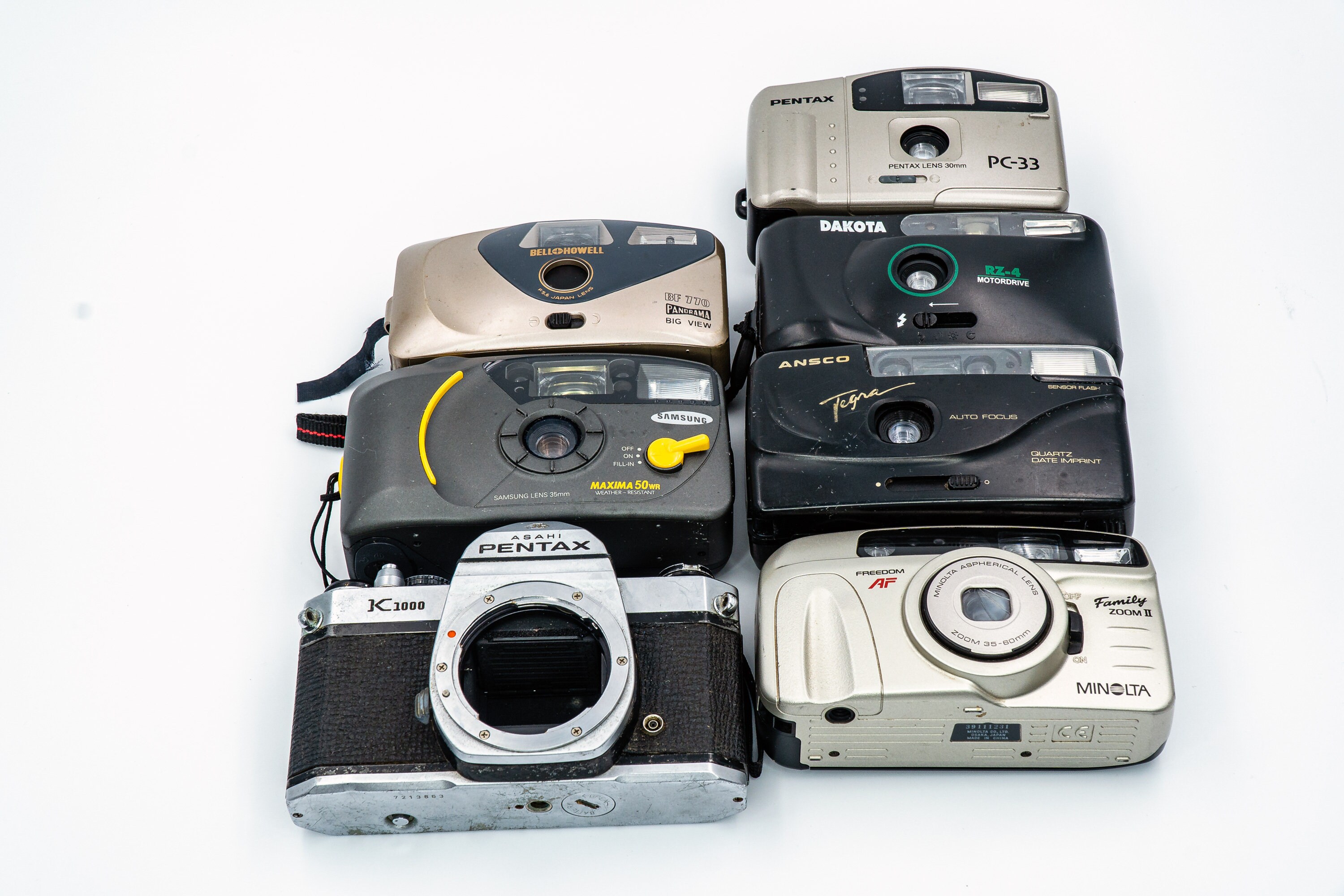 20 Various PointandShoot Vintage Cameras for Parts or Repair. No