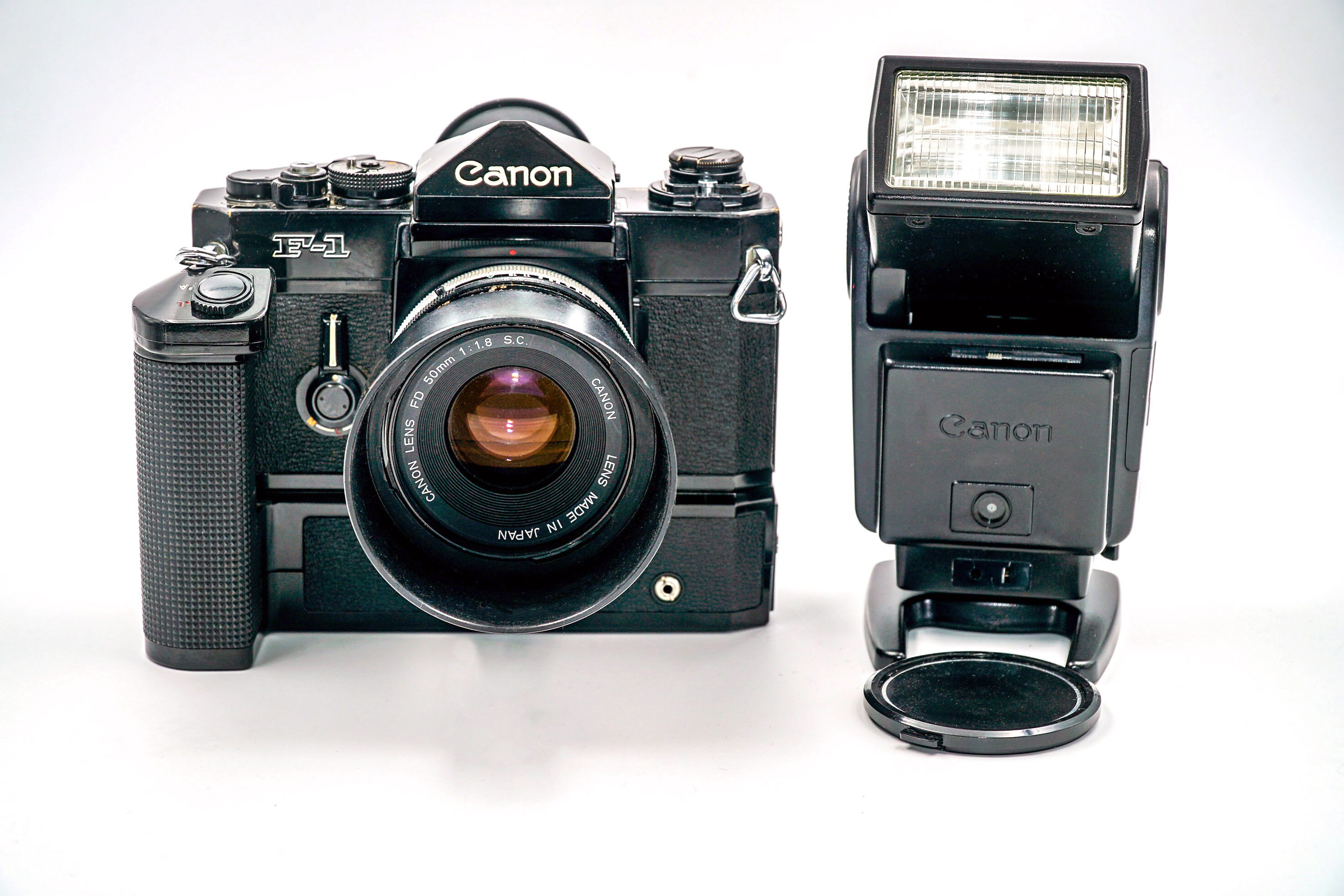 Classic Canon F1 SLR Camera with Canon FD 50mm f/1.8 S.C. lens