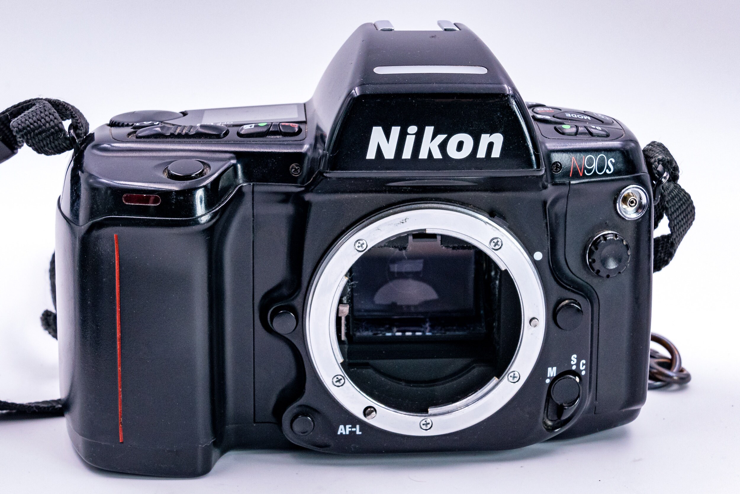 Nikon N90s 35mm SLR Camera with Sigma Zoom 2470mm f/3.55.6 Lens.