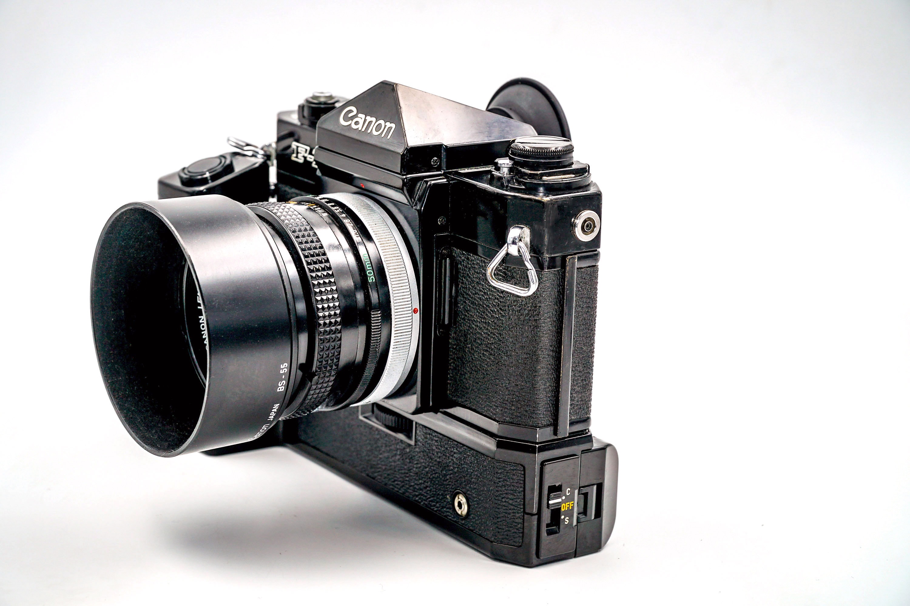 Classic Canon F1 SLR Camera with Canon FD 50mm f/1.8 S.C. lens