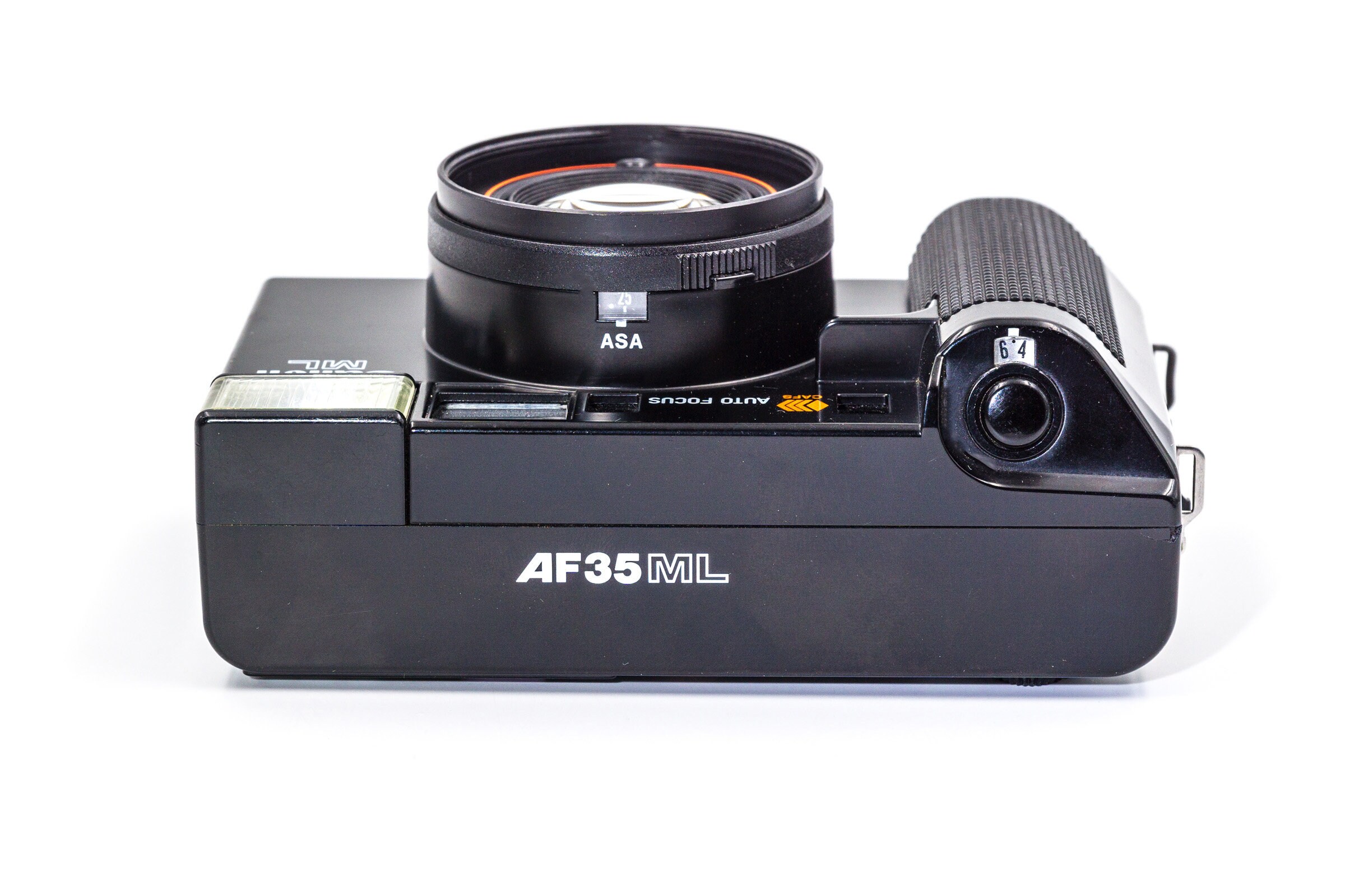 Canon AF35ML 35mm rangefinder film camera, with set of additional