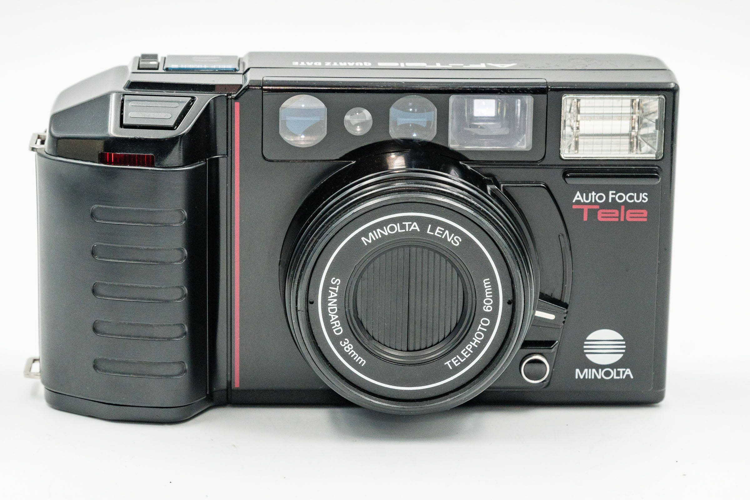 Minolta AFTele 35 mm Rangefinder Camera with Standard 38mm & Telephoto