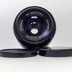Tokina Super Lentar 35mm F3.5 with TWO aperture rings.  Excellent condition, like new.