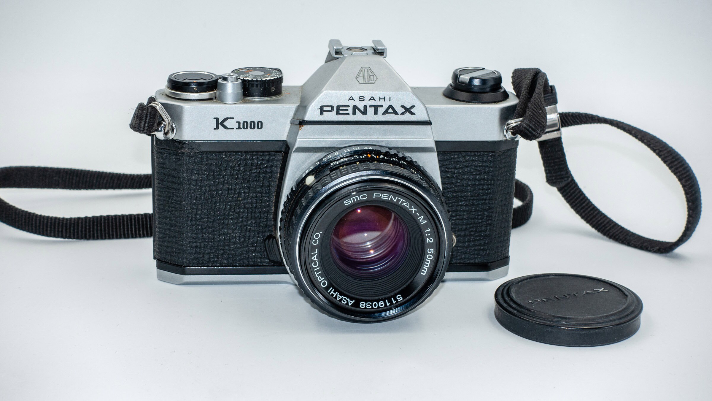 Legendary PENTAX K1000 Film Camera with SMC PentaxM 50mm f2.0 lens