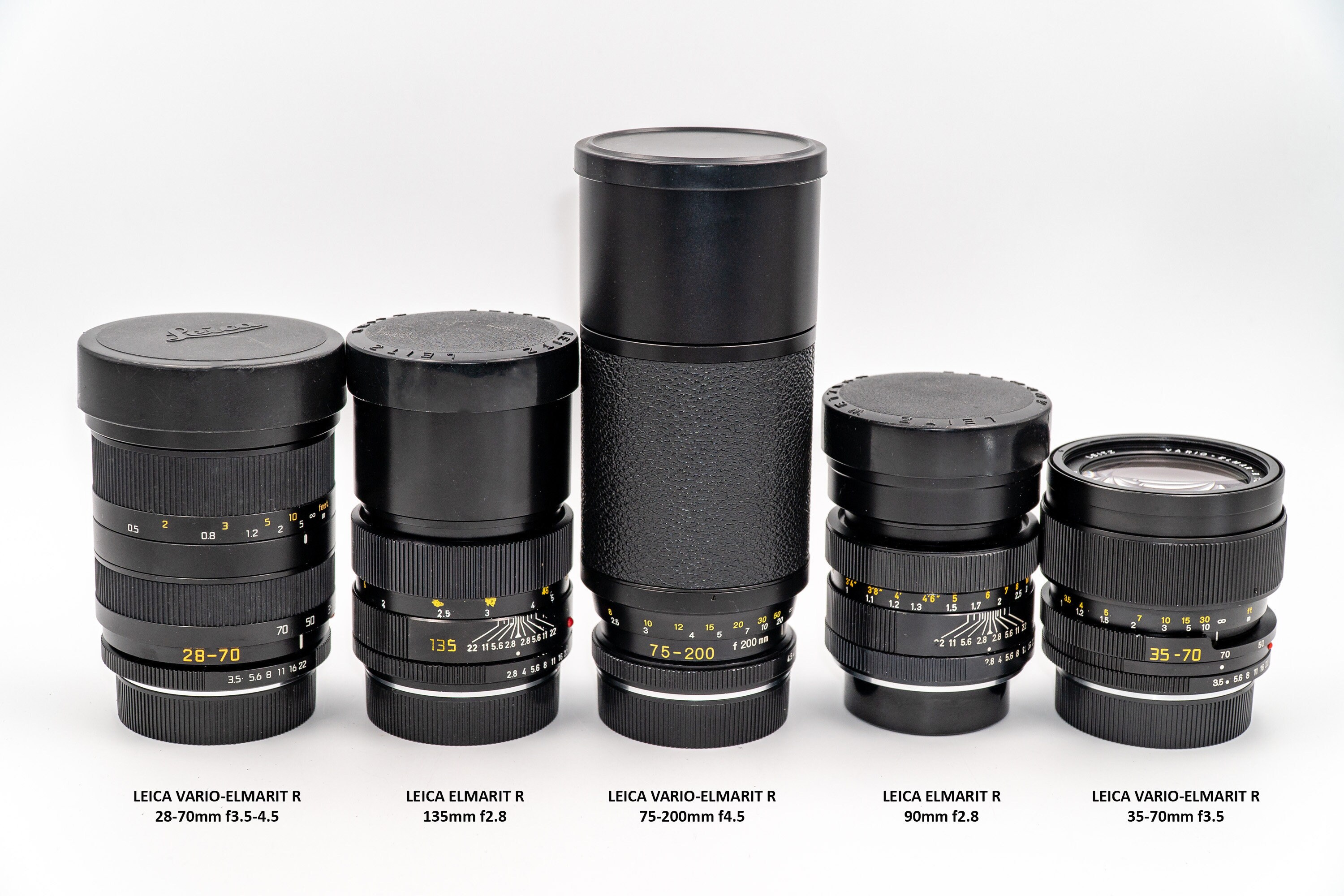 Five Various LEICA R lenses in Excellent Condition!