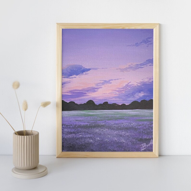 Lingering Light Print Landscape Painting Wall Art Sunset image 1