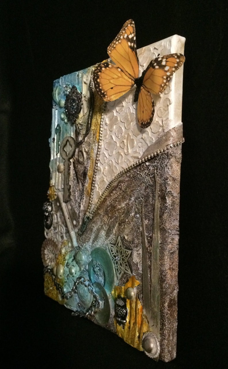 Butterfly Free Mixed media on 9x12 canvas Etsy