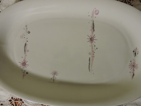 Winterling Bavaria Germany 63 MCM Nuclear Pink Starburst Bavaria Germany 63 Heavy Platter 13 Gold Trim