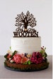 Tree Wedding Cake Topper Custom Last Name Wooden Mr and Mrs Personalized Wood Cake Topper Rustic Cake Topper 