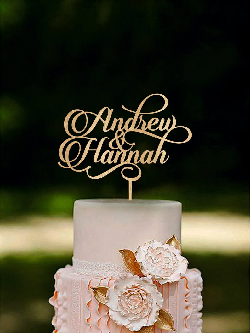 Personalized Wedding Cake Topper Custom Name Cake Toppers Etsy