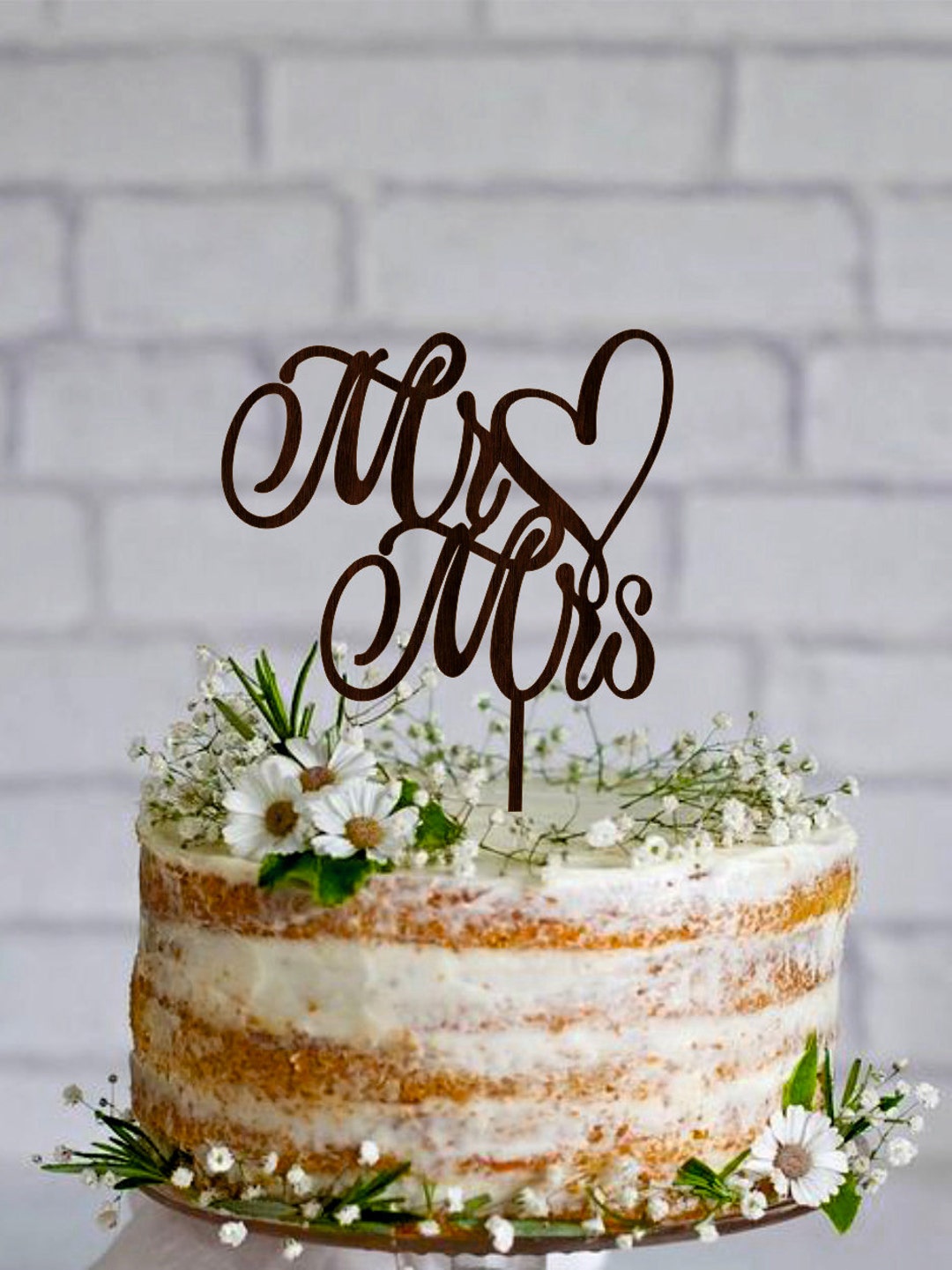 Gold Mr & Mr Cake Topper, Gold Cake Decorations, Mr and Mr Wedding Cake  Decorations, Rustic Wedding -  Sweden
