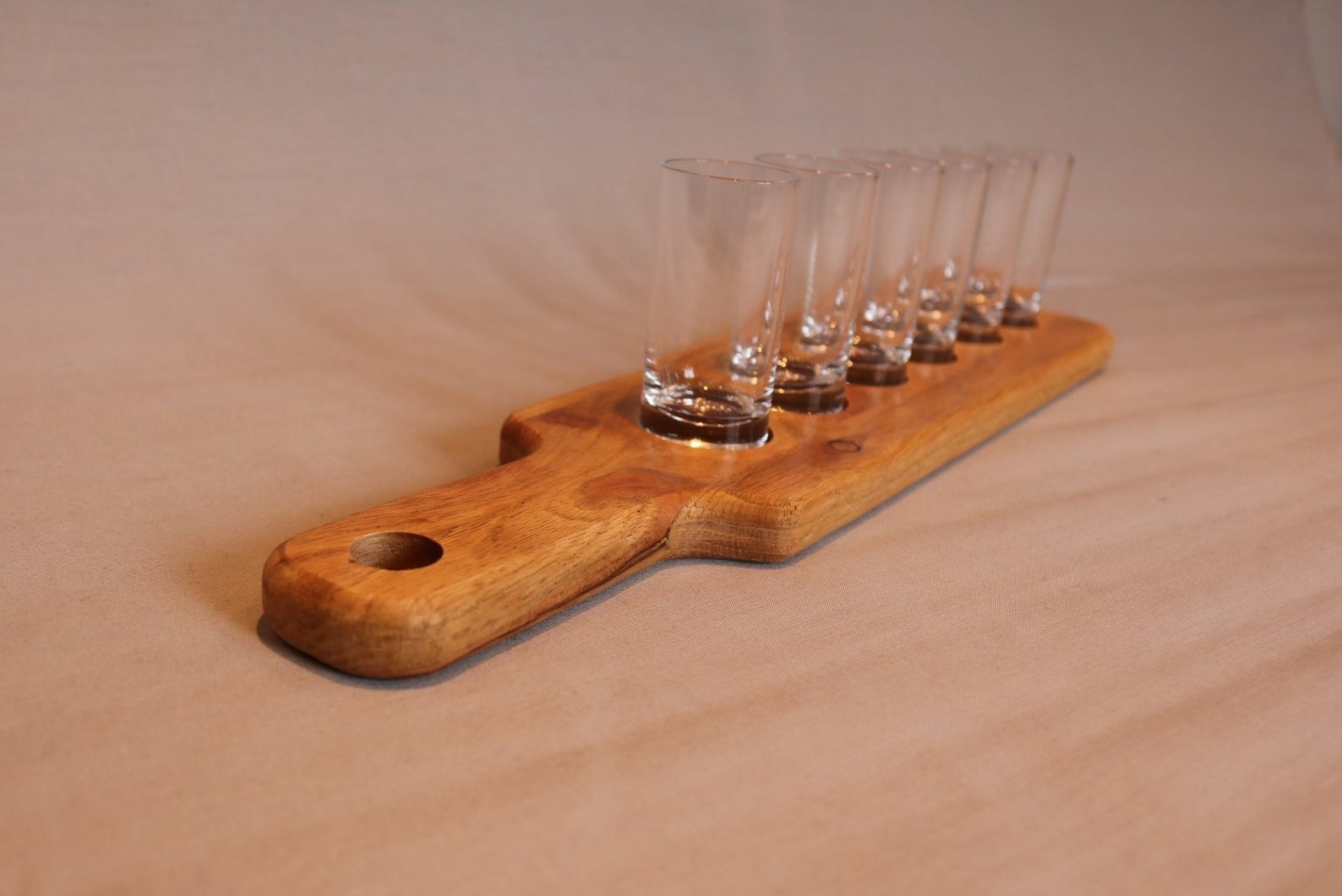Shot Paddle with Shot Glasses Reclaimed Oak Shot Flight | Etsy