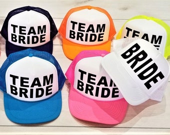 Team Bride Hats, Totally Customizable Trucker Cap / Pool Party / Vegas Miami / Beach Vacation / Bridesmaid Hat / Crew Hats/ Group Hats