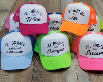 Customizable Mesh Back Trucker Hat, Funny Spring Break Sayings