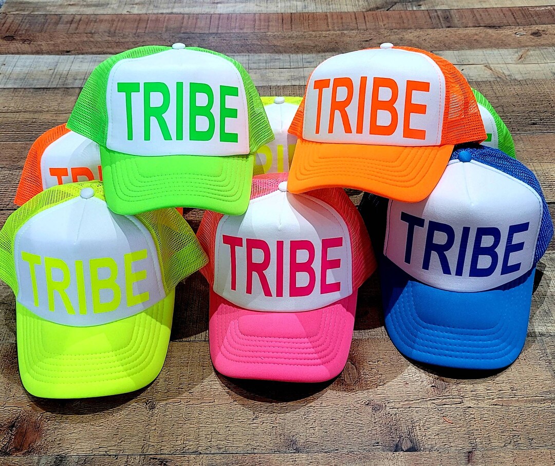NEON PARTY HATS, Bride Tribe Hats, Bachelorette Hat,totally Customizable Trucker Cap / Pool