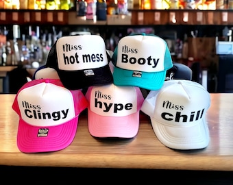 Customizable Trucker Party Hats, Crew Team Caps