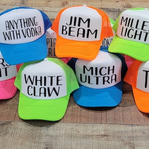 PARTY HATS, Bachelorette Hats/ Bachelor Party Hat, Crew Hat, Team Crew, Totally Customizable Trucker Cap / Pool Party / Beach Vacation