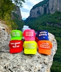 Customizable Puff Print Trucker Hat, Bachelor Party, Neon Crew Cap