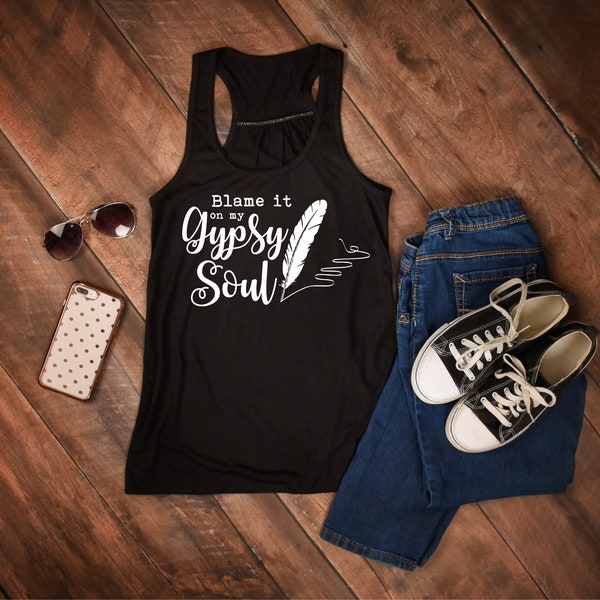 Blame It On My Gypsy Soul Graphic Top main image 0