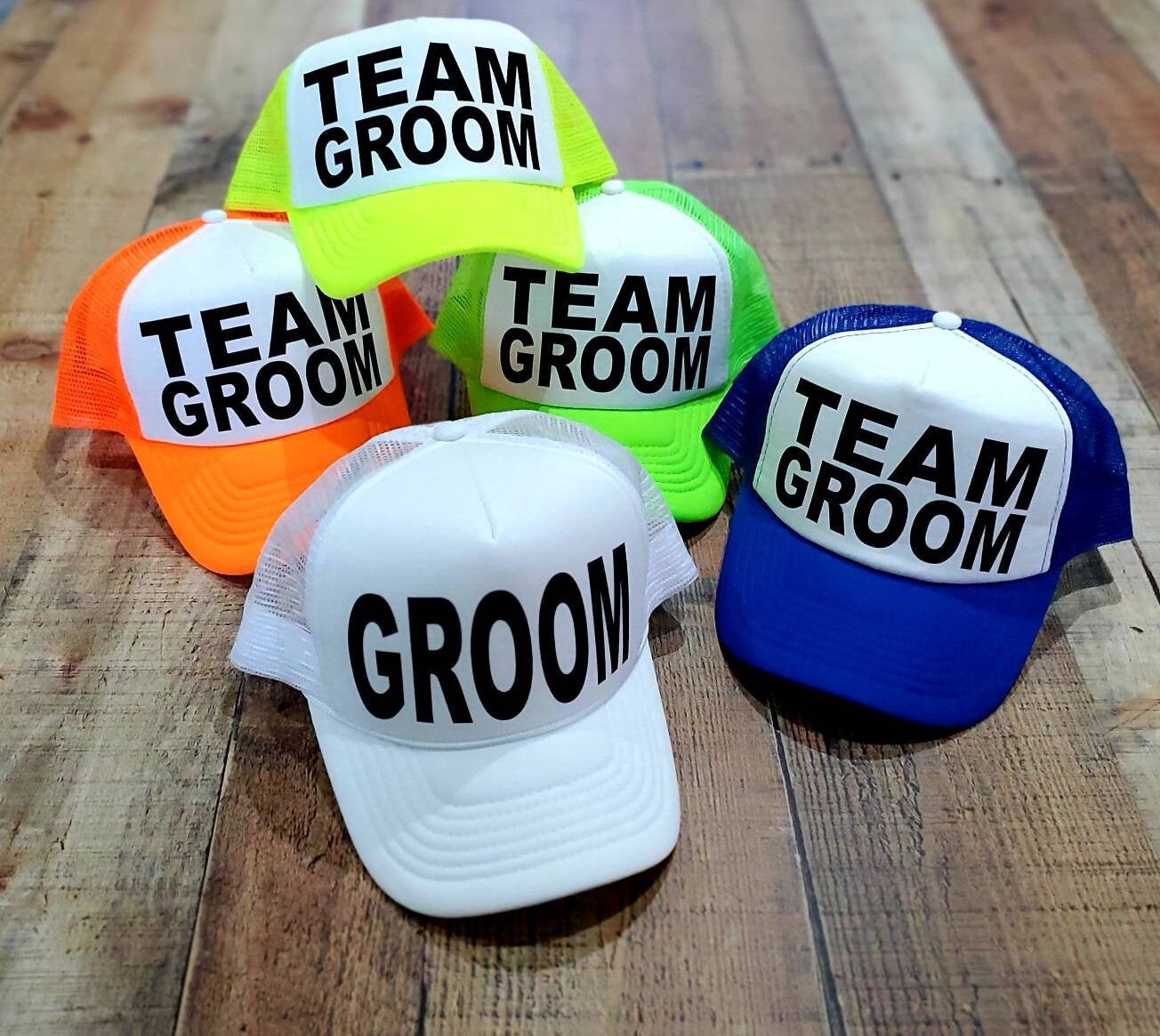 NEON Bachelor Party Hat Team Groom / Guys Party Hats/totally Etsy