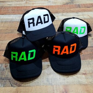 RAD Kids Hat, Kids Hats, Kids Birthday Hats, Little Trucker Hats, Youth Trucker Hats, Kids Party Hats Hats