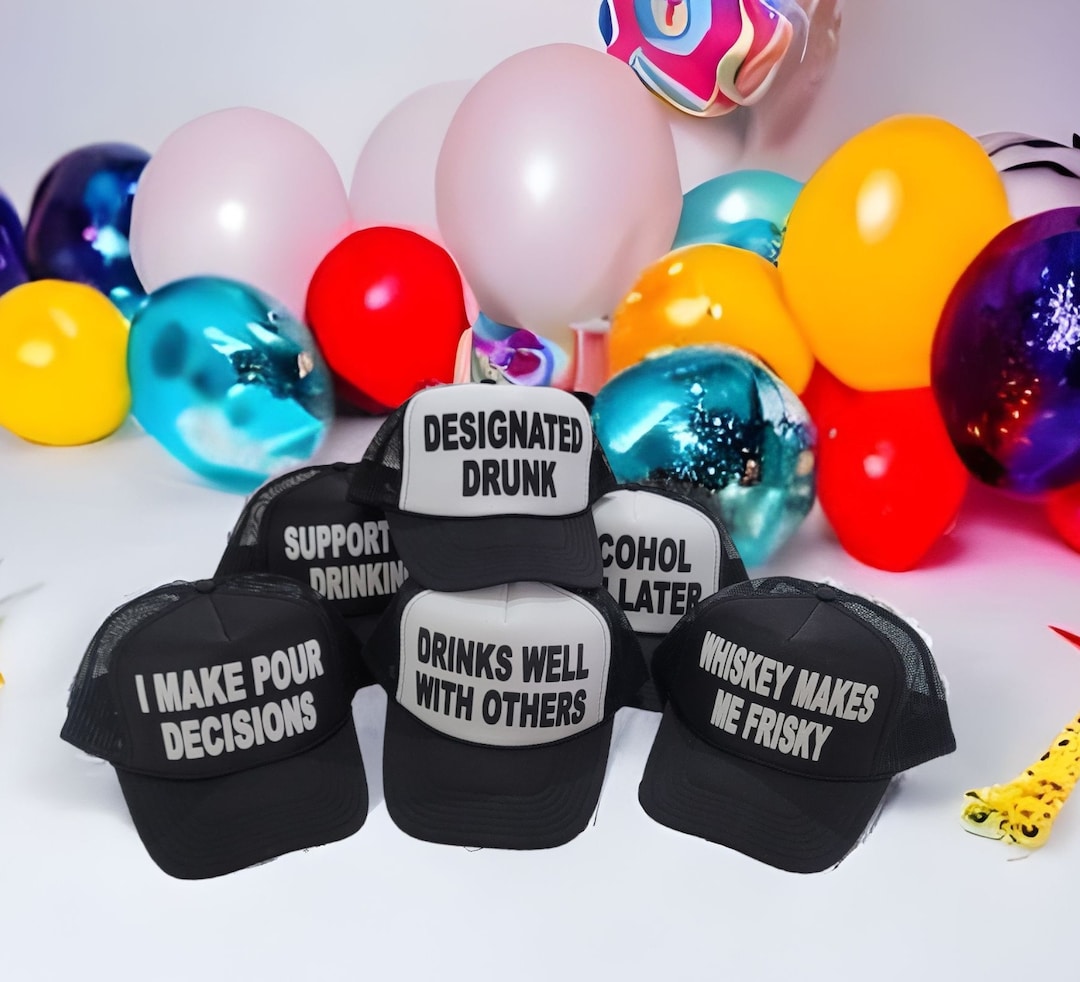 Party Hats/ Pool Party Hats/ Totally Customizable Trucker Cap / Spring Break Party Hats/wedding