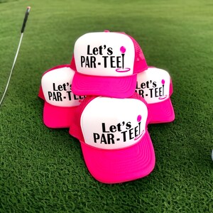 PAR-TEE HATS, Let&#39;s Part Tee Hats, Totally Customizable Trucker Cap / Pool Party / Vegas Miami / Beach Vacation