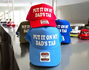Gorra de camionero personalizable con estampado en relieve, gorras de fiesta retro.