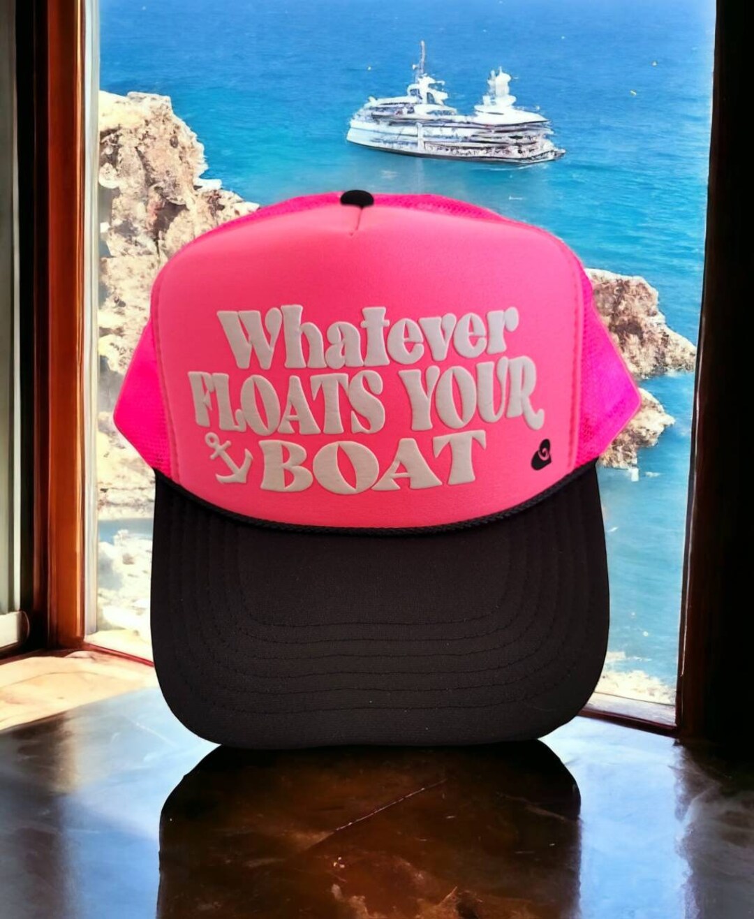 What Ever Floats Your Boat Hat/ Puff Hat/ Motor Boatin Hat/ Summer