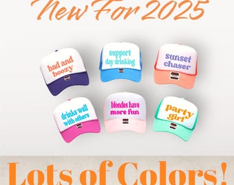 Otto Custom 3D Puff Print Trucker Hat, Retro Bridal Party Hat, New For 2025