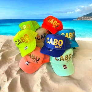 Customizable CABO Crew Trucker Hat, Beach Vacation, Bridal Party