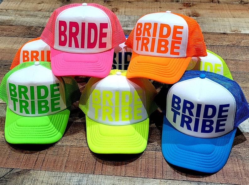 NEON PARTY Hatsbride Tribe Hats Bachelorette Hattotally Etsy