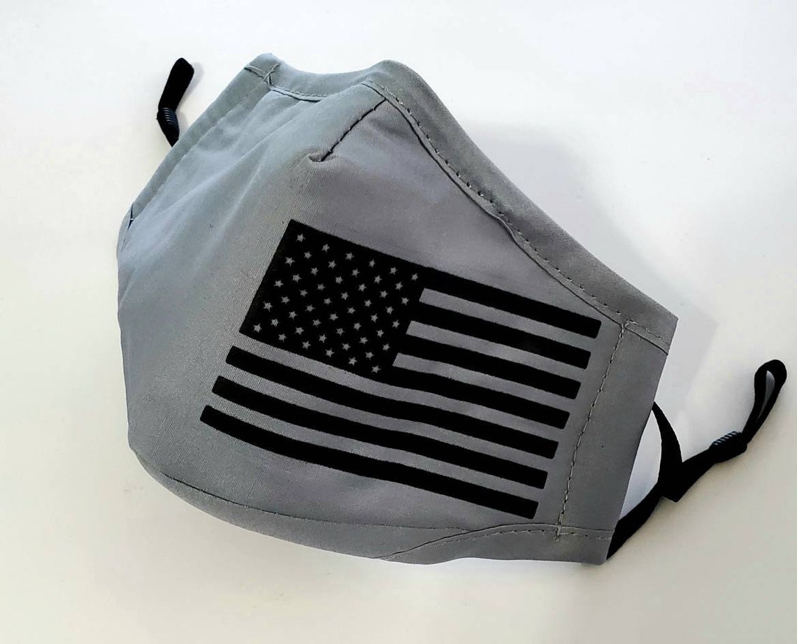 Face Mask USA Flag Mask Made In USA Adjustable Etsy