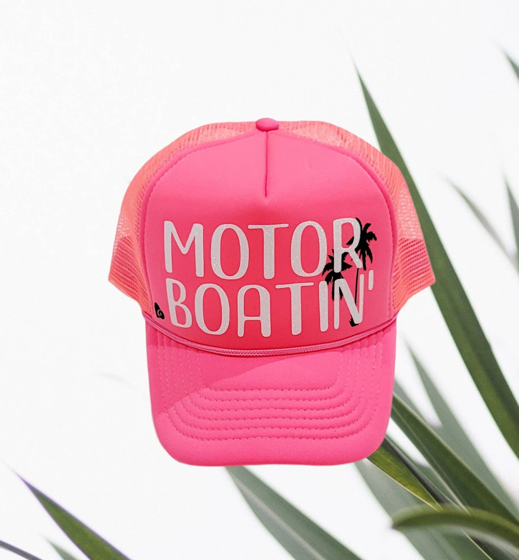 Motor Boatin Pink and Black Trucker Hat Boat Hat Lake Hat Etsy