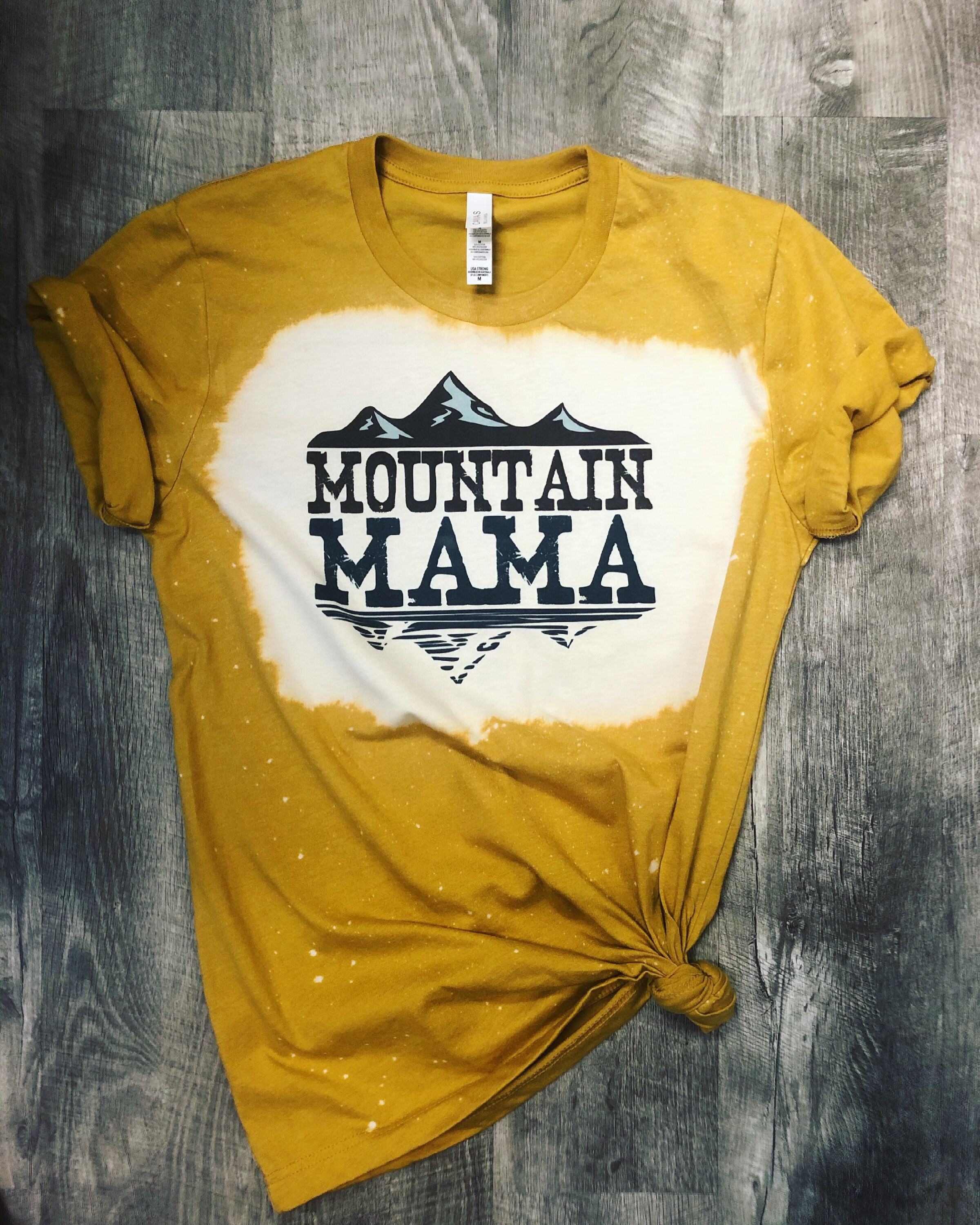 mustard bleached shirt