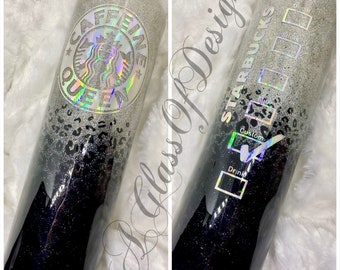 Caffeine Queen Starbucks stainless steel glittered tumbler