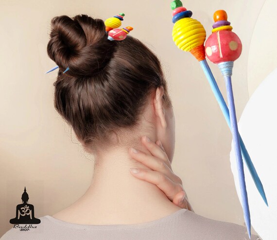 tribal hair sticks