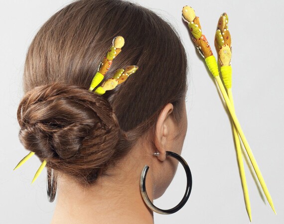 tribal hair sticks