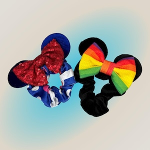 Colors Mouse ear scrunchies - pride