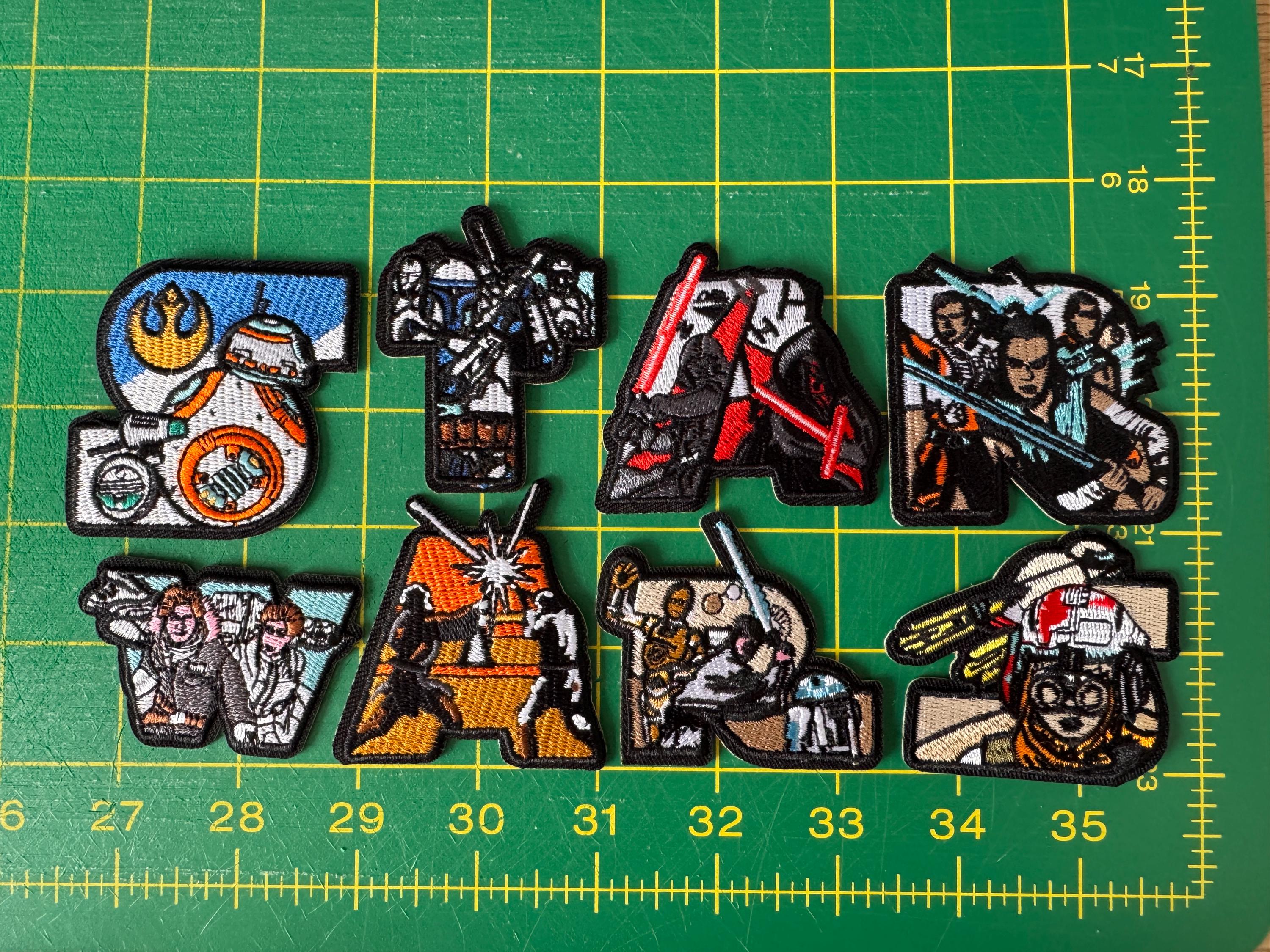 Star Wars 8 Piece Set Iron on Patch - Star Wars Logo - Etsy