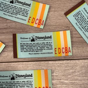 Écusson thermocollant pour carnet de billets Disneyland vintage - PIxar, veste, sac à dos, chapeau, vintage, E Ticket 2026