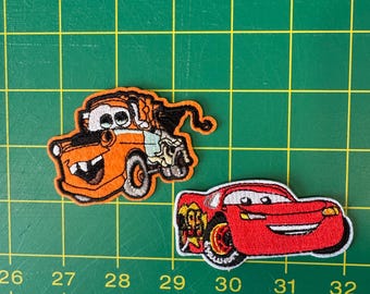 Cars Iron-on Patch -PIxar, , Jacket, Backpack, Hat, lightning, mator