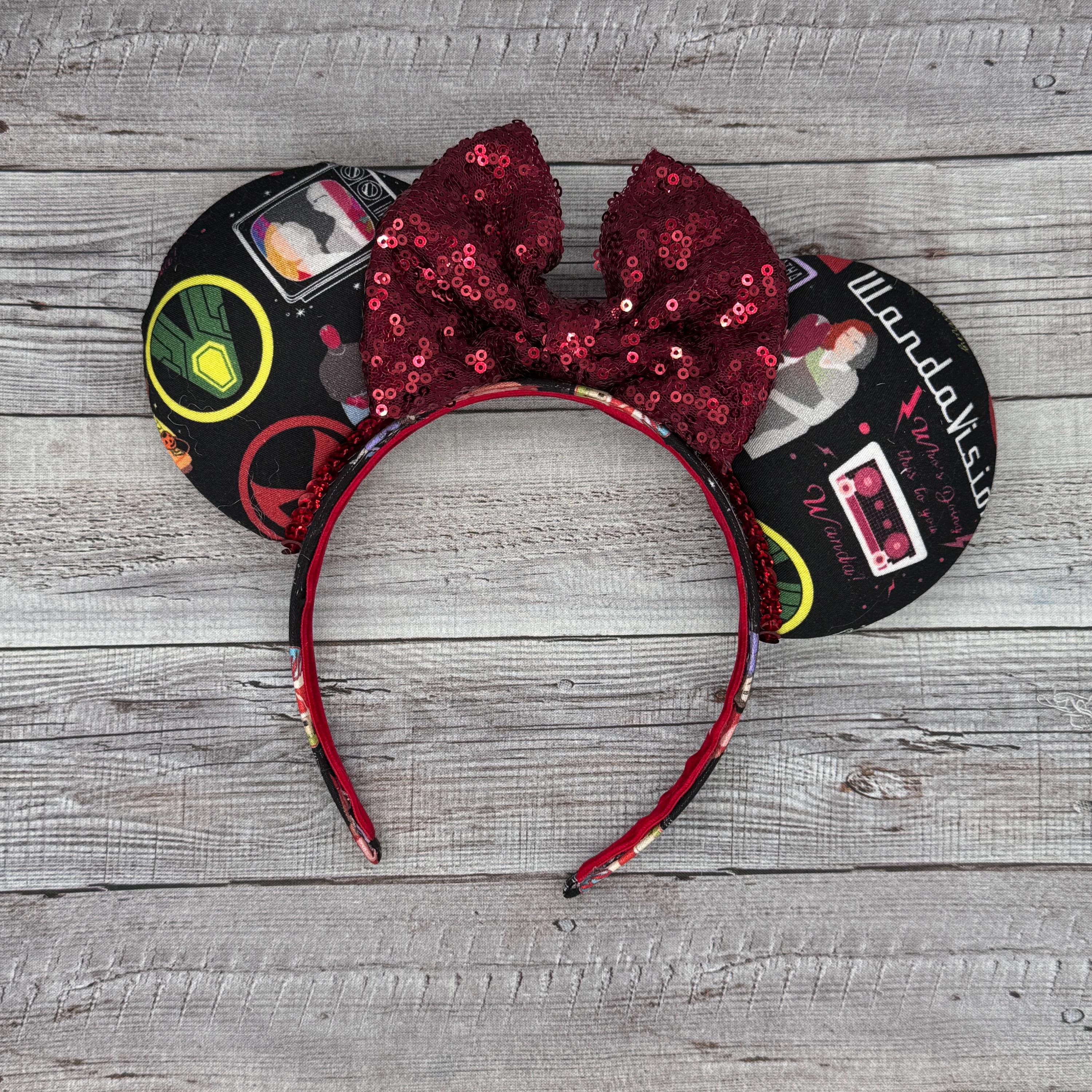 Marvel Scarlet Witch Minnie/Mickey Ears Headband Witch Scarlet Mask Mickey Ears - Super Heroes Mickey Ears  main image 2