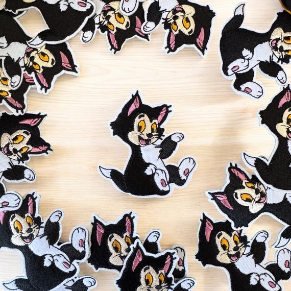 フィガロ アイロン接着パッチ - ピノキオ、猫、ミニー - Etsy 日本